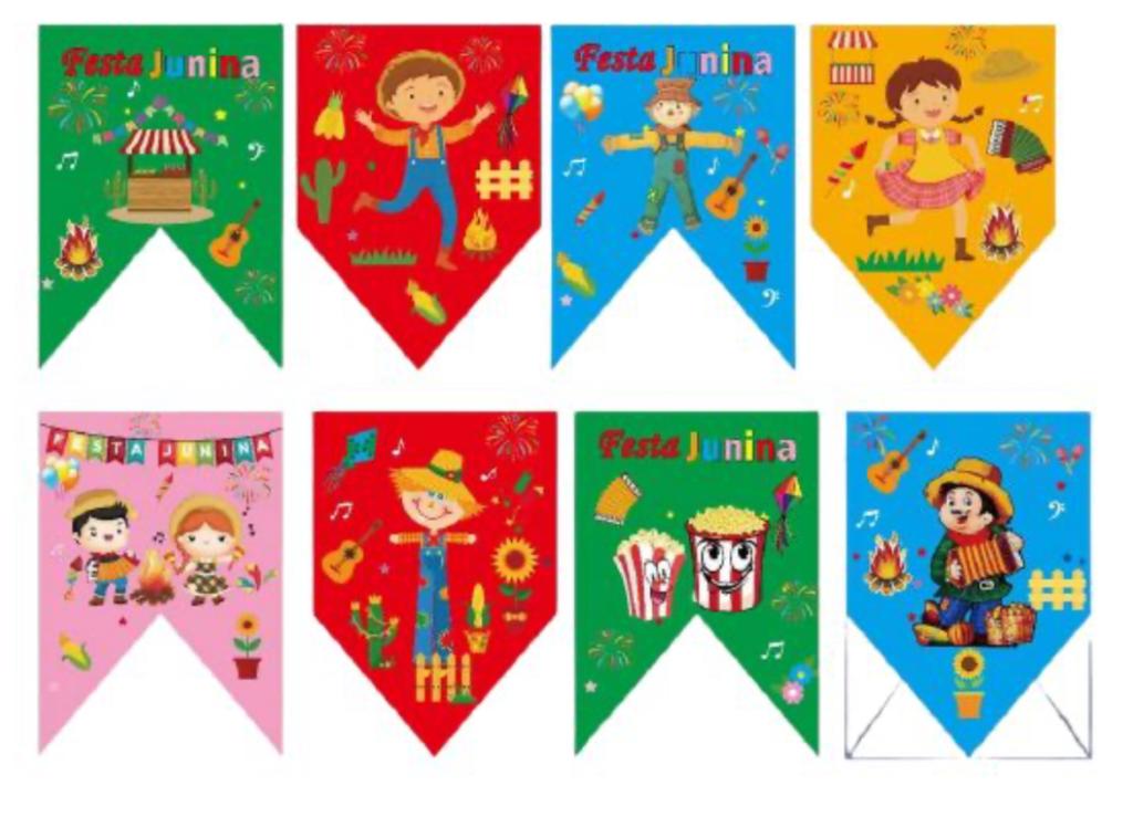 BANDERINHAS JUNINAS DECORADAS