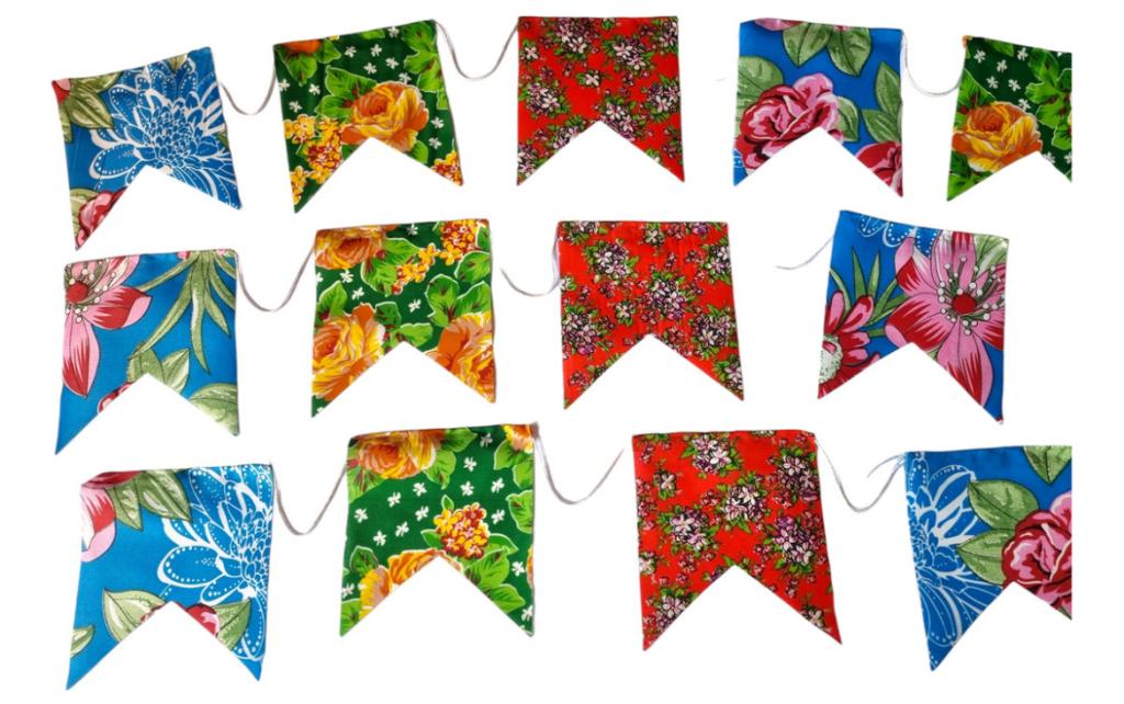 BANDEIRINHA TECIDO FESTA JUNINA