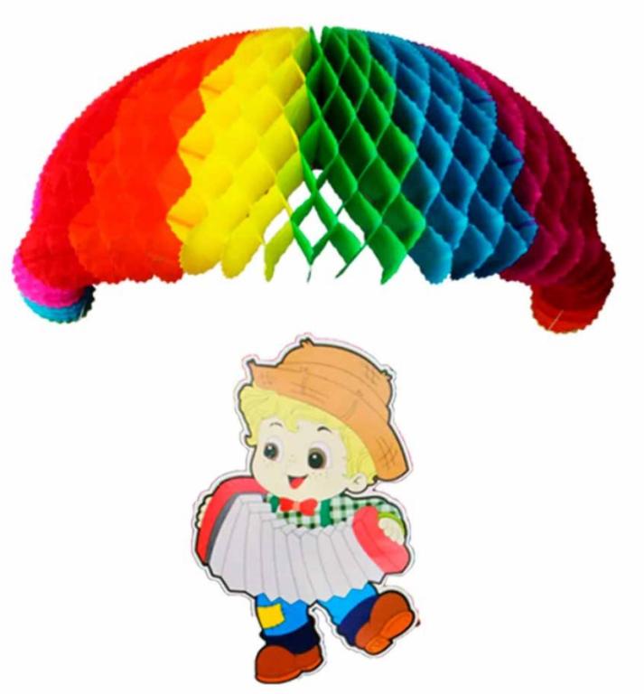 BALAO PARA-QUEDAS ORIGAMI JUNINO