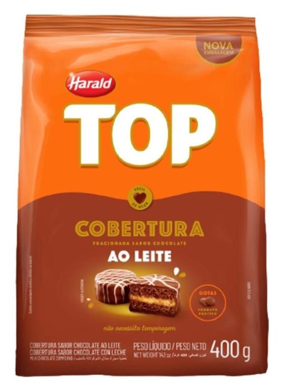 COBERTURA GOTAS TOP AO LEITE 400G