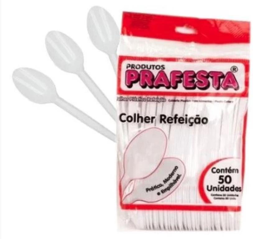 COLHER REFEICAO PRAFESTA CRISTAL C/50UN