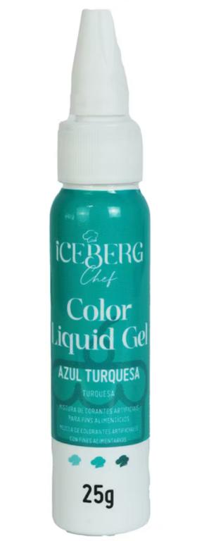 CORANTE LIQUIDO GEL ICEBERG AZUL TURQUESA 25G