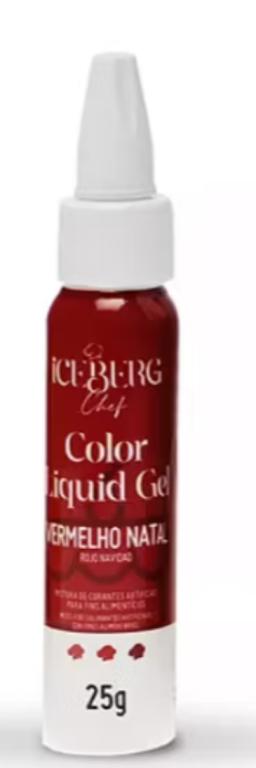 CORANTE LIQUIDO GEL ICEBERG VERMELHO NATAL 25G