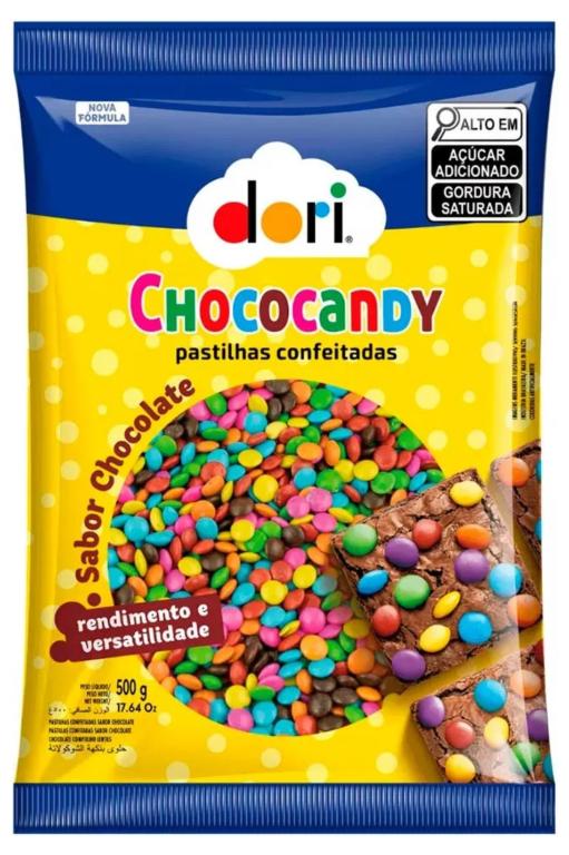 PASTILHA CHOCOCANDY DORI MINI SORTIDO 500GR