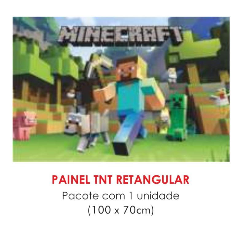 PAINEL TNT DUPLO RETANGULAR MINECRAFT 70X100CM