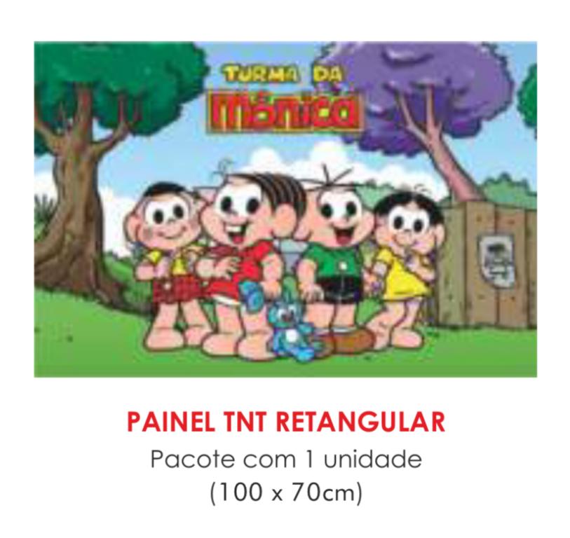 PAINEL TNT DUPLO RETANGULAR TURMA DA MONICA 70X100CM
