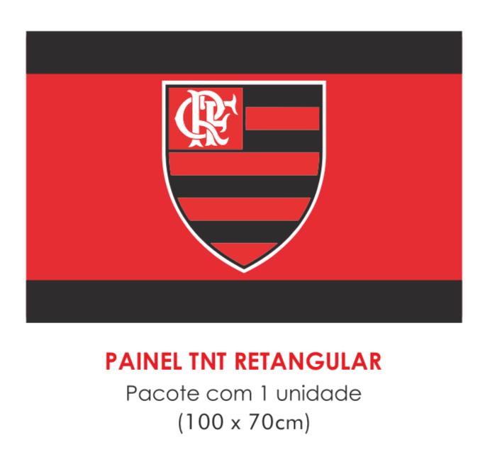 PAINEL TNT DUPLO RETANGULAR FLAMENGO 70X100CM