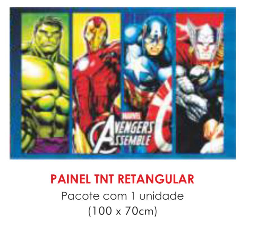 PAINEL TNT DUPLO RETANGULAR VINGADORES 70X100CM