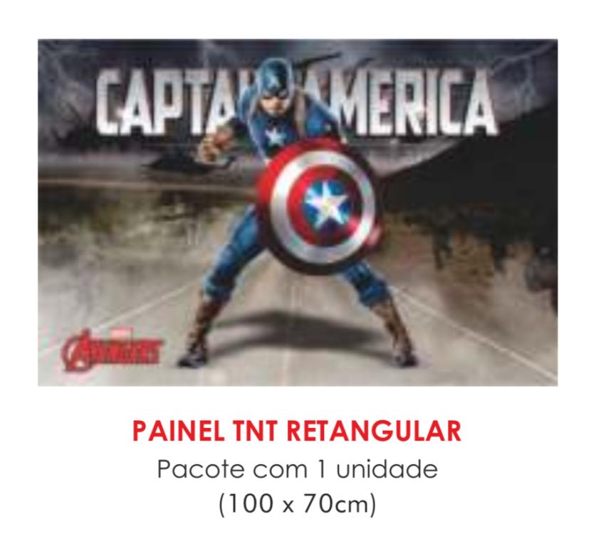 PAINEL TNT DUPLO RETANGULAR CAPITAO AMERICA 70X100CM