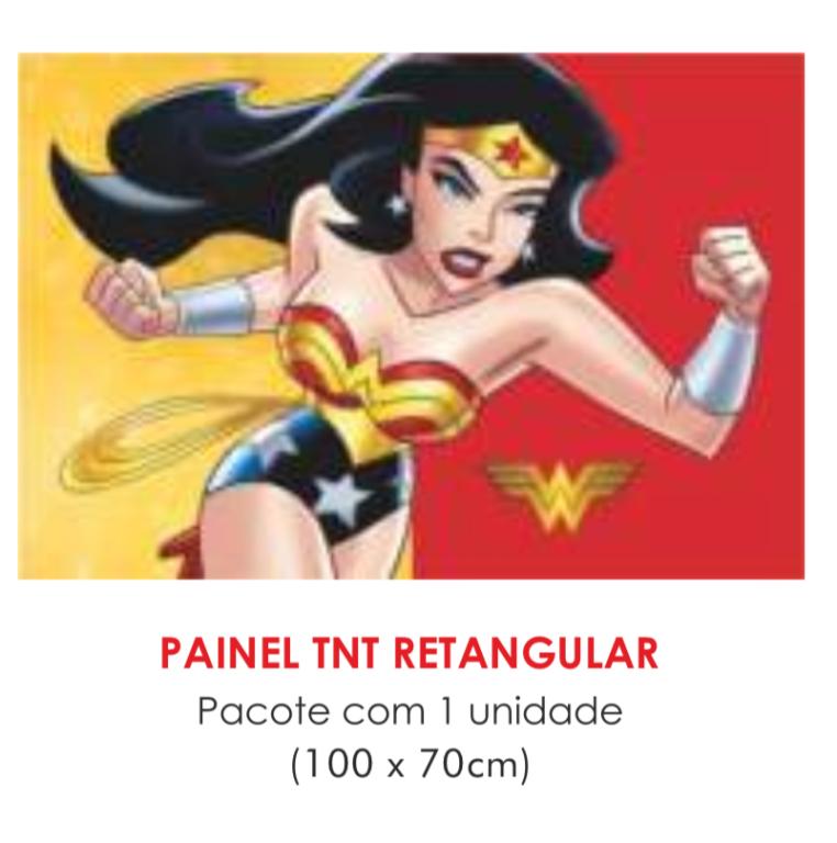 PAINEL TNT DUPLO RETANGULAR MULHER MARAVILHA 70X100CM