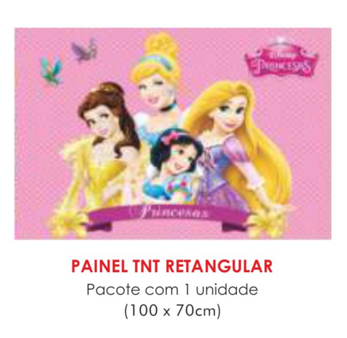PAINEL TNT DUPLO RETANGULAR PRINCESAS DA DISNEY 70X100CM