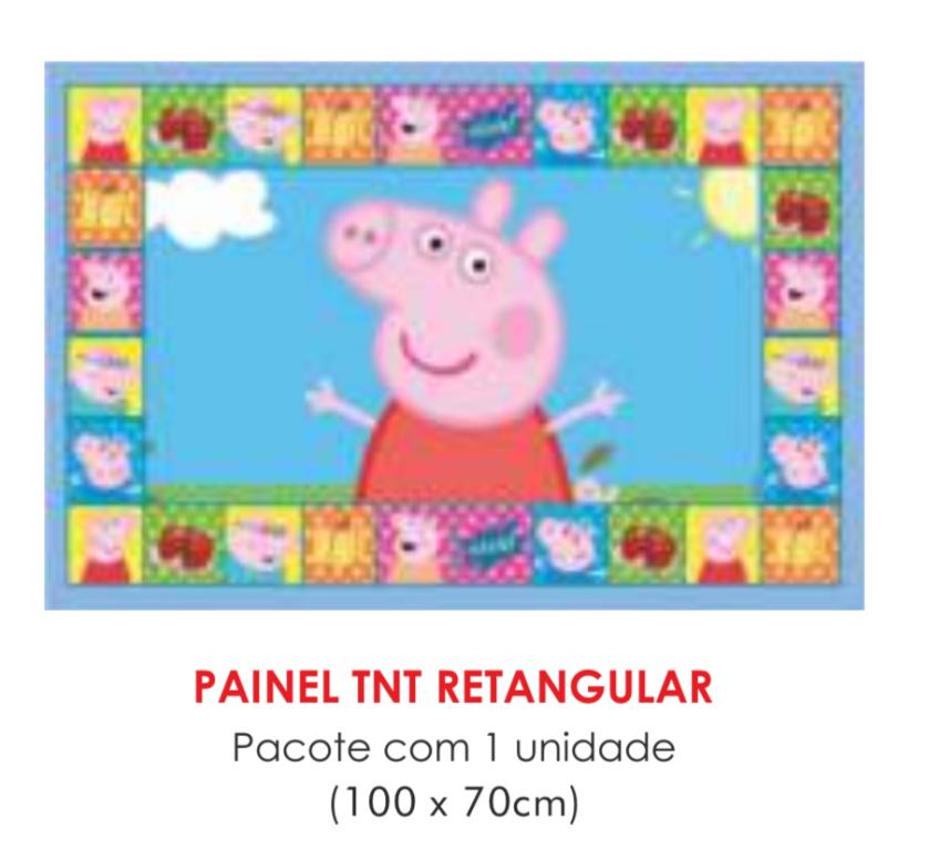 PAINEL TNT DUPLO RETANGULAR PEPPA PIG 70X100CM