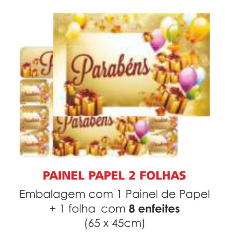 PAINEL ECONOMICO 2 FOLHAS PARABENS