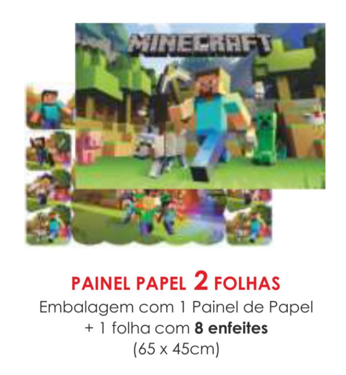 PAINEL ECONOMICO 2 FOLHAS MINECRAFT