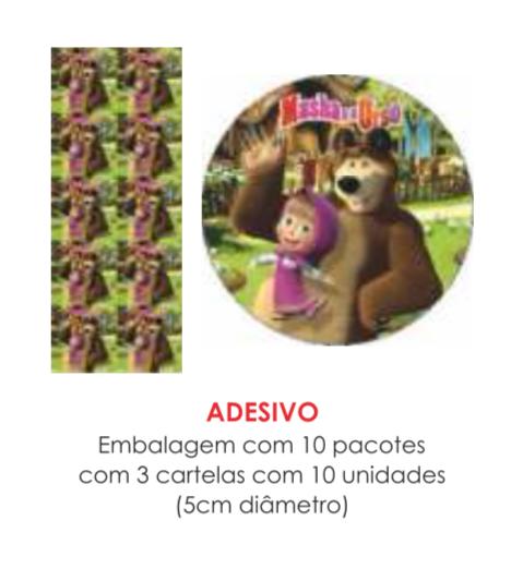 ADESIVO MARSHA E O URSO C/30UN