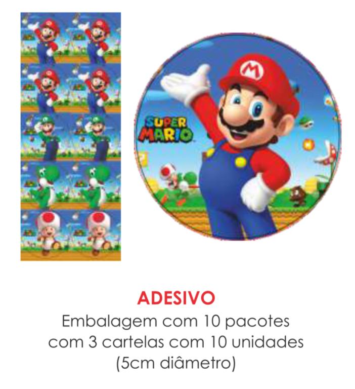 ADESIVO MARIO BROSS C/30UN