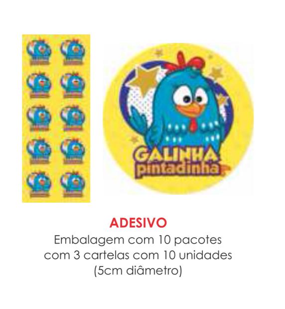 ADESIVO GALINHA PINTADINHA C/30UN