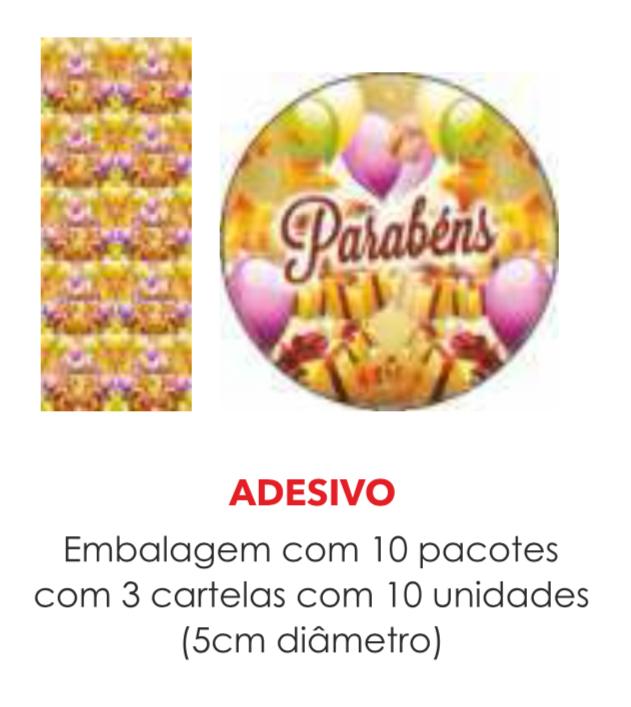 ADESIVO PARABENS C/30UN