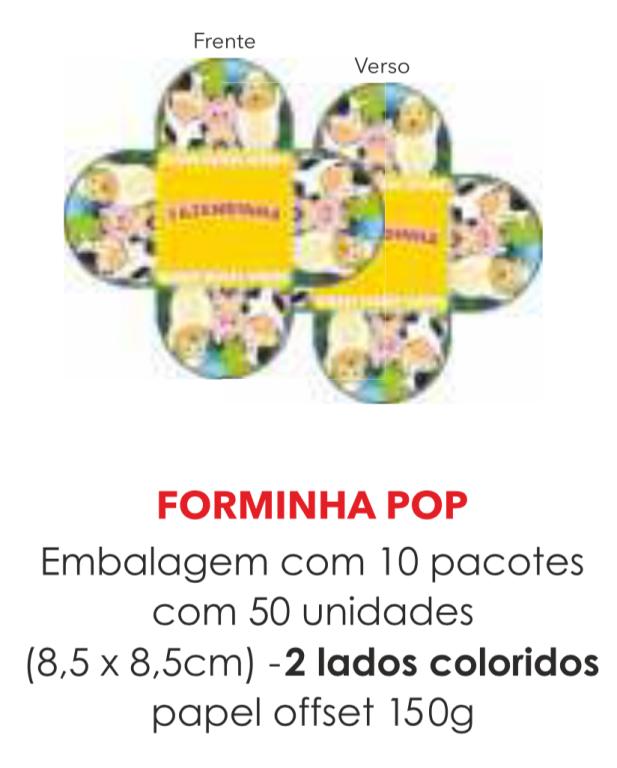 PORTA BOMBOM TEMA FAZENDINHA 8,5X8,5CM C/30UN