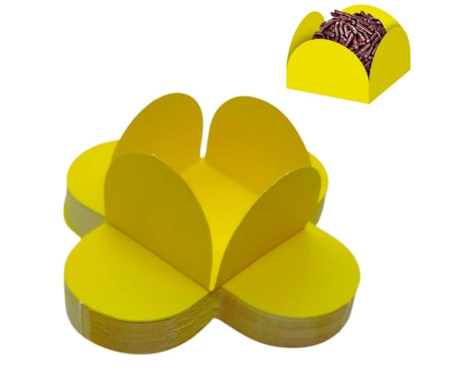 PORTA BOMBOM HAPPY LISO AMARELA C/50UN