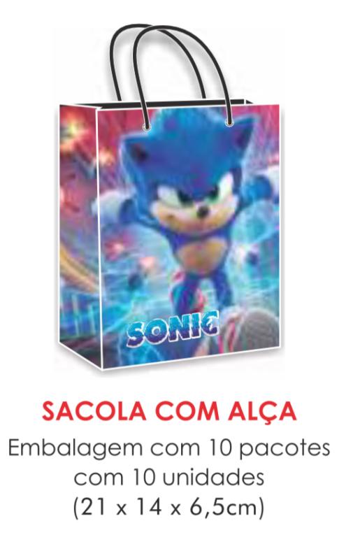 SACOLA TEMA SONIC PAPEL SURPRESA C/10UN
