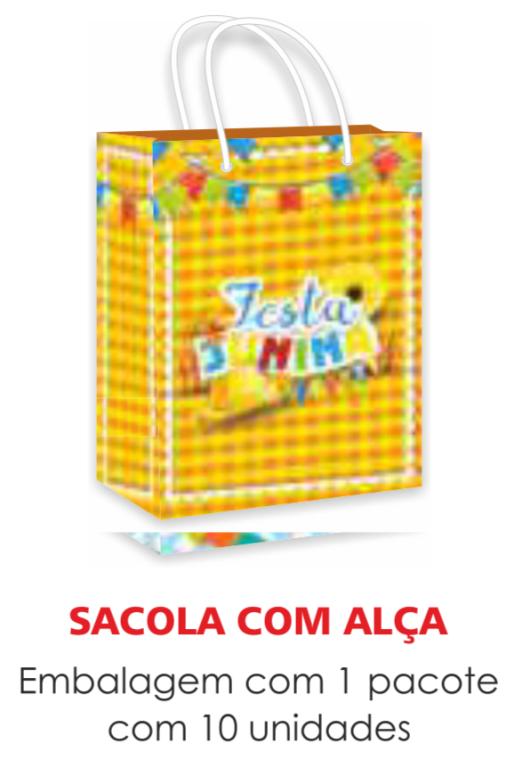 SACOLA TEMA FESTA JUNINA PAPEL SURPRESA C/10UN