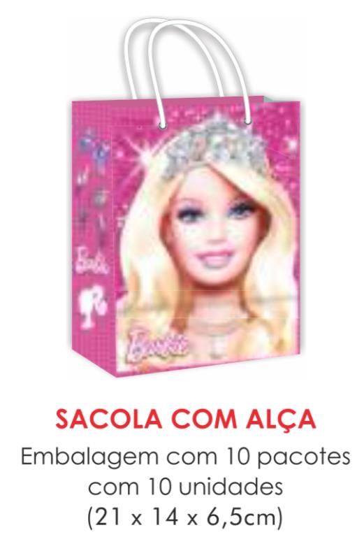 SACOLA TEMA BARBIE PAPEL SURPRESA C/10UN