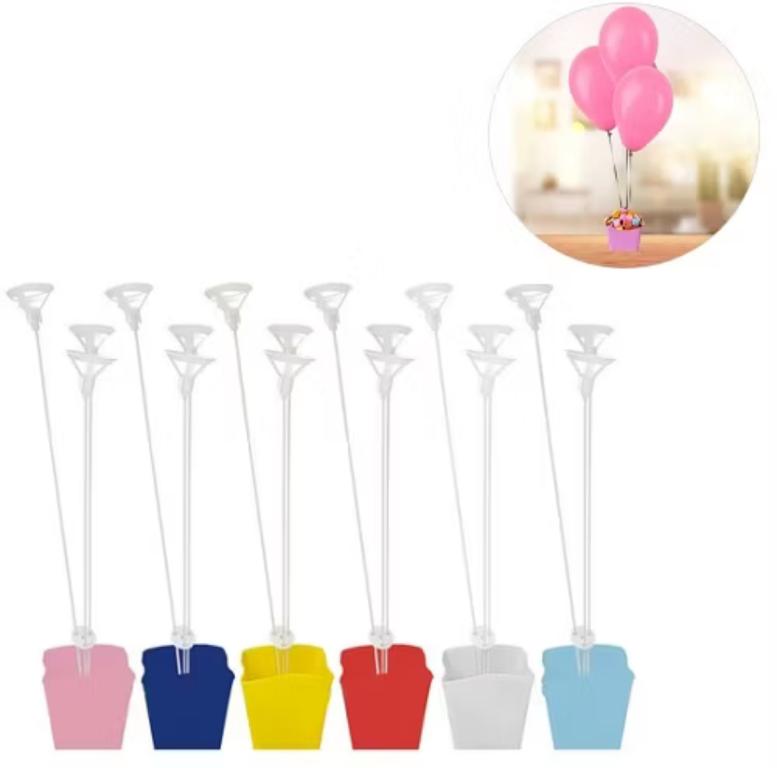 SUPORTE BALOES CACHEPOT BRANCO C/ 3 HASTES