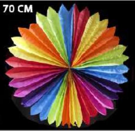 GUIRLANDA JUNINA ARCO IRIS 50CM