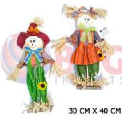 ENFEITE ESPANTALHO JUNINO FICA EM PE 33CM