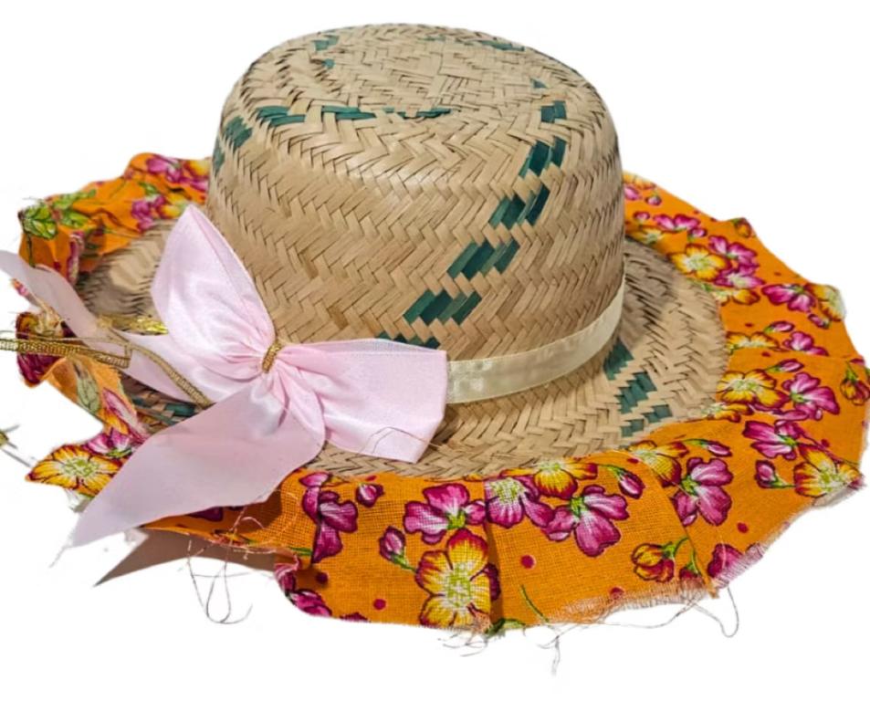 CHAPEU PALHA ESTAMPADO SEM TRANCA
