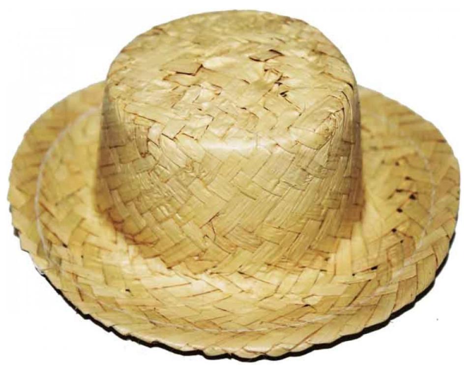 CHAPEU PALHA BONECA 12CM
