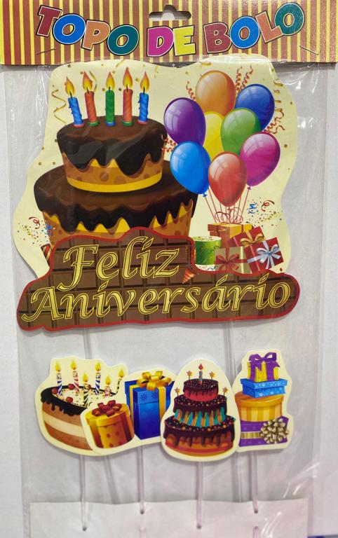 TOPO DE BOLO FELIZ ANIVERSARIO