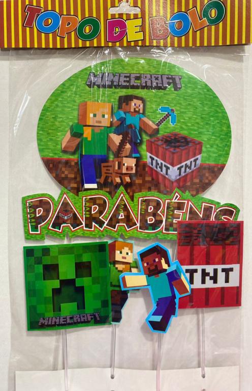 TOPO DE BOLO MINECRAFT