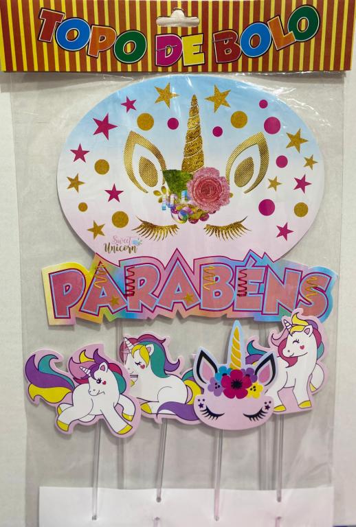 TOPO DE BOLO UNICORNIO