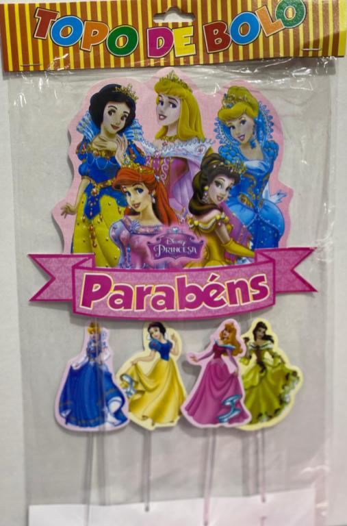 TOPO DE BOLO PRINCESAS DA DISNEY