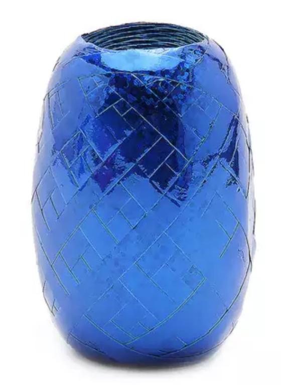 FITILHO PLAST. LASER HOLOGRAFICO AZUL ESCURO C/50MTS