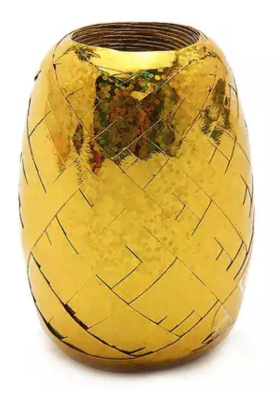 FITILHO PLAST. LASER HOLOGRAFICO DOURADO 10MTS