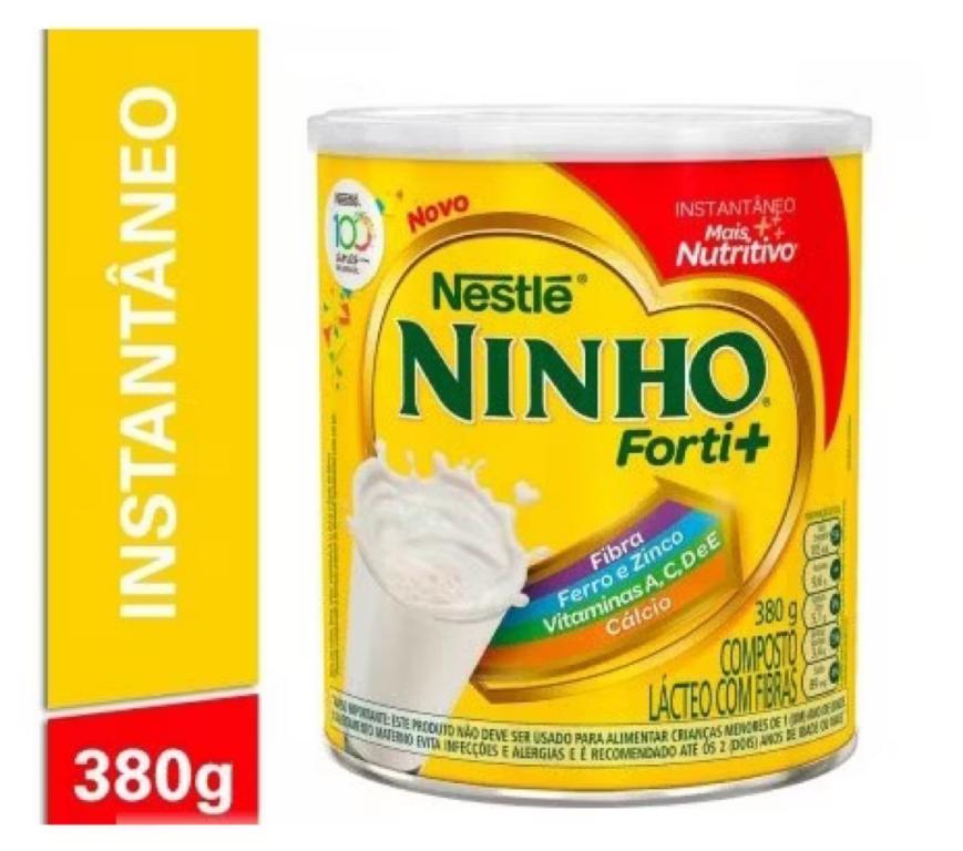 COMPOSTO LACTEO COM FIBRAS NINHO 380G