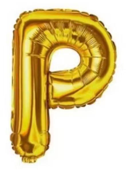 BALAO LETRA (P) DOURADO 45CM JS