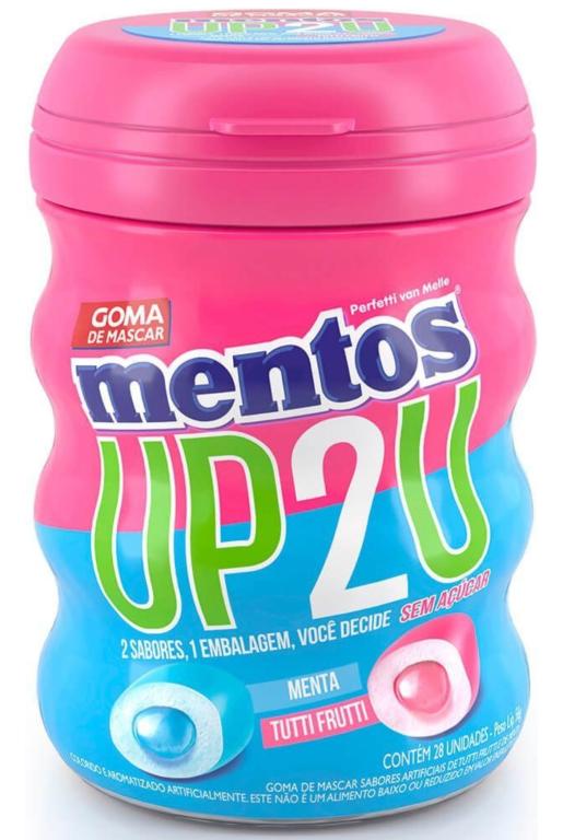 CHICLE MENTOS GARRAFA UP 2 U 56G