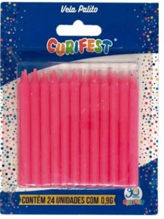 VELA PALITO CURIFEST ROSA C/24UN