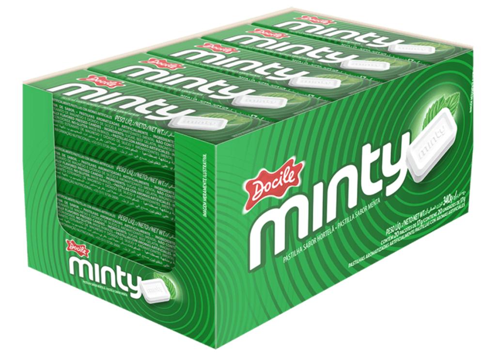 PASTILHA FORTE DOCILE MENTA 17GR DP/20UN