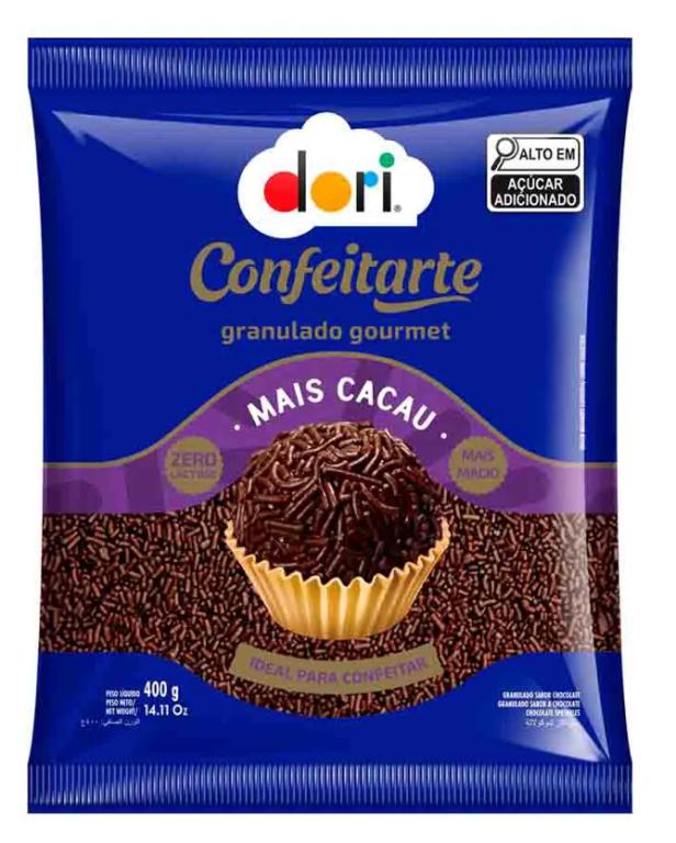 GRANULADO DORI CONFEITARTE GOURMET + CACAU 400GR