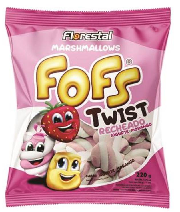 MARSHMALLOW FOFS TWIST RECHEADO IOGURTE MORANGO 220GR