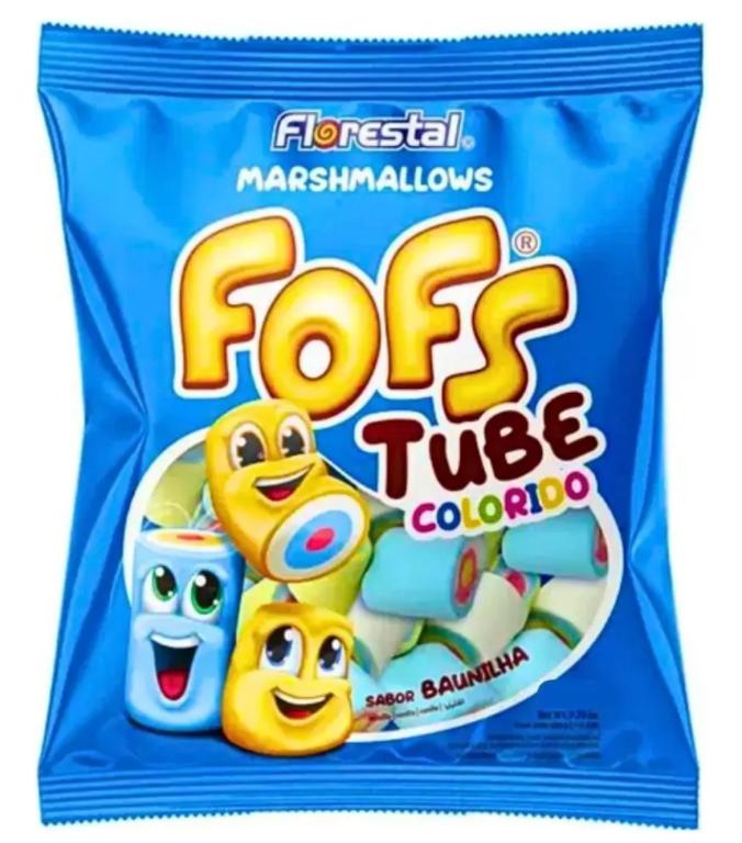 MARSHMALLOWS FOFS TUBE COLORIDO 220G