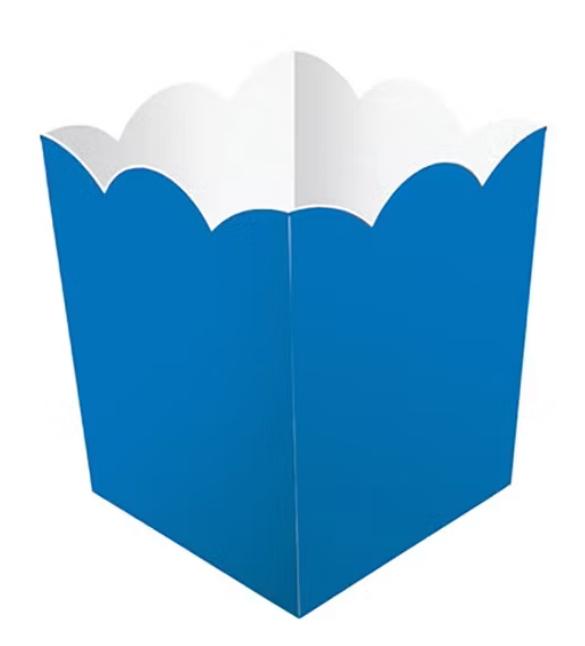 CACHEPOT PAPEL GRANDE 13X13 AZUL C/10UN