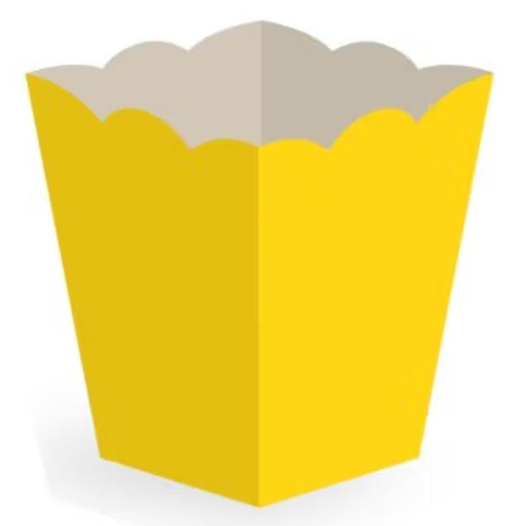 CACHEPOT PAPEL GRANDE 13X13 AMARELO C/10UN