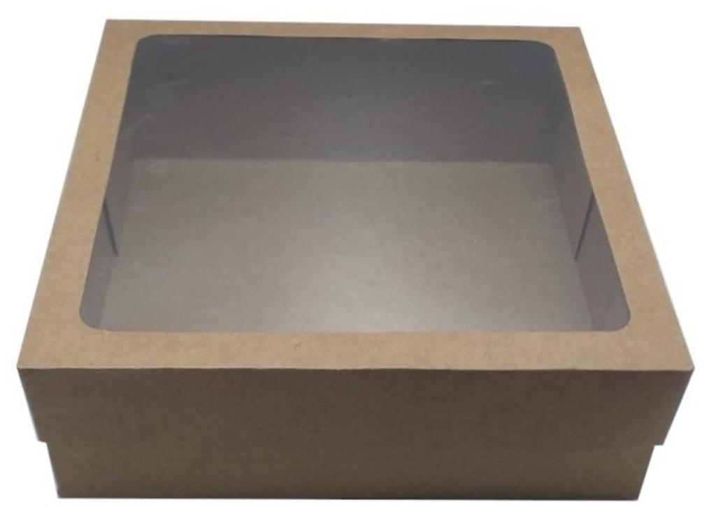 CAIXA KRAFT AGABOX C/ VISOR 25cmX25cmX16cm