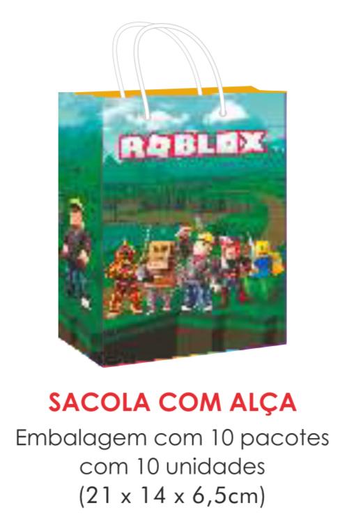 SACOLA TEMA ROBLOX PAPEL SURPRESA C/10UN